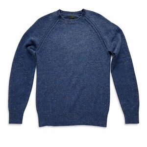 J.Crew Blue Knit Sweater Size Small Speckled Crewneck Classic Fit